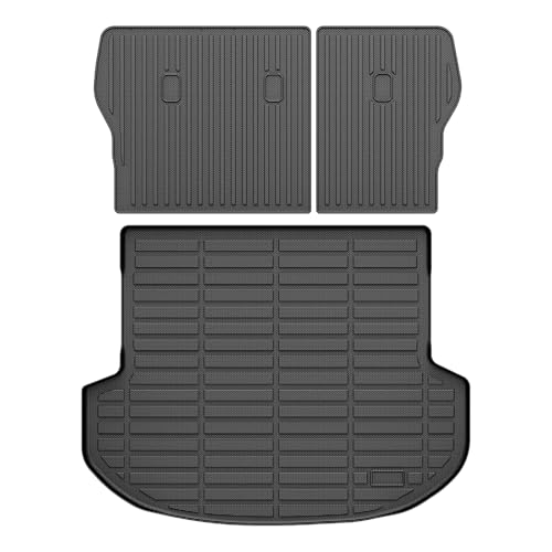 Santa Fe Cargo Liner - Trunk Mat for Hyundai Santa Fe 2021-2023, All Weather Cargo Mat for Santa Fe Accessories, Heavy Duty Car Mats, Car Accessories - size: 6)hyundai Santa Fe 21-23