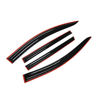 Smoke Tinted Tape-On Side Window Visor Designed for Toyota Sienna 2021 2022 2023 LE XLE XSE Limited Platinum Shatterproof Window Deflectors 4 pcs - size: 2021-2023 Toyota Sienna