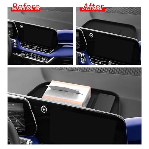 smabee Dashboard Organizer Tray for Chevrolet Chevy Equinox 2025 2026 Accessories Center Console Organizer Tray Armrest Storage Middle Console Insert Silicone - size: Dashboard Organizer Tray