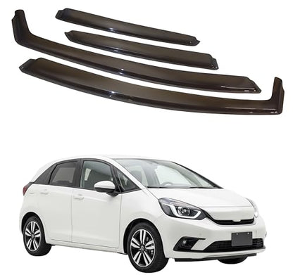 in-Channel Car Window Rain Guard Compatible with Honda FIT (2021-) 4pcs, Taiwan Made Precise & Transparent Car Wind Deflectors No Water Leakage Visors - size: FIT (2021-) 4pcs