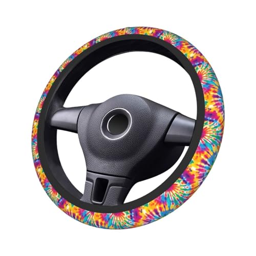 Tie Dye Steering Wheel Covers Non Slip Neoprene Universal 15 Inch Steering Wheel Protector Car Cover for Men Women - color: Tie Dye