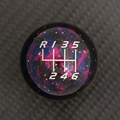 Billetworkz Cosmic Space Shift Knob Compatible with Manual 1999-24 VW MK4/MK5/MK6/MK7/MK8 Golf/GTI/Golf R/Jetta/GLI, Purple Cosmic - color: Cosmic Purple