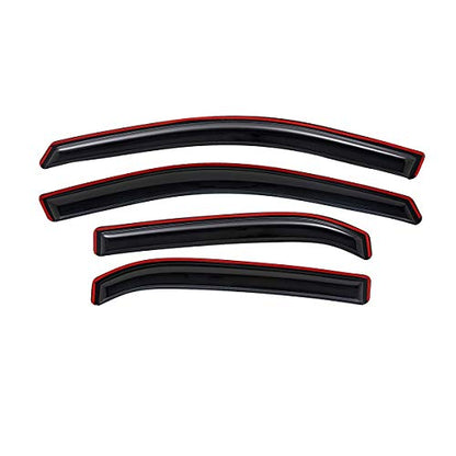 Lightronic Extra Durable Clip-on in-Channel Auto Vent Window Visor, Fits 2010-2017 Chevrolet Equinox, UV Protection Rain Guard, Original Wind Deflector, No-Drill Easy Install, Dark Smoke, 4-Pcs - size: In-Channel