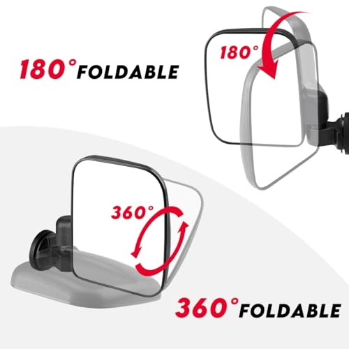 SHEJISI Strong Magnetic Tractor Side Mirrors, Fit for Tractors、Forklifts、Small Dozers、Lawn Mower、Lift Trucks、Safe and Practical Accessories Compatible with John Deere,Kubota,Toyota,Yale,Crown,Case IH