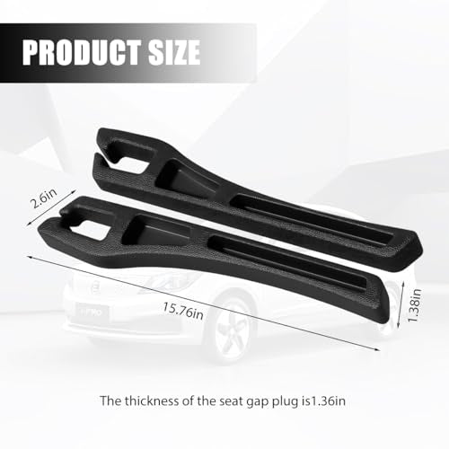 Car Seat Gap Filler, 2PCS Crevice Blocker Stopper Between Vehicle Seat Console, No Drop Automotive Fill Crevice Guard Interior Accessories, Universal for SUV Truck Sedan (Black) - color: Black