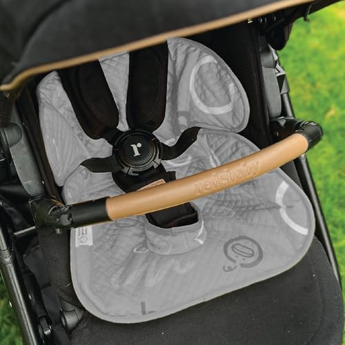 Piddle Pad 2-Pack, Potty Training Car Seat Protector, Toddler Car Seat Cover & Stroller Protector, Machine Washable Waterproof Car Seat, Anti-Slip, Universal Fit (Grey)