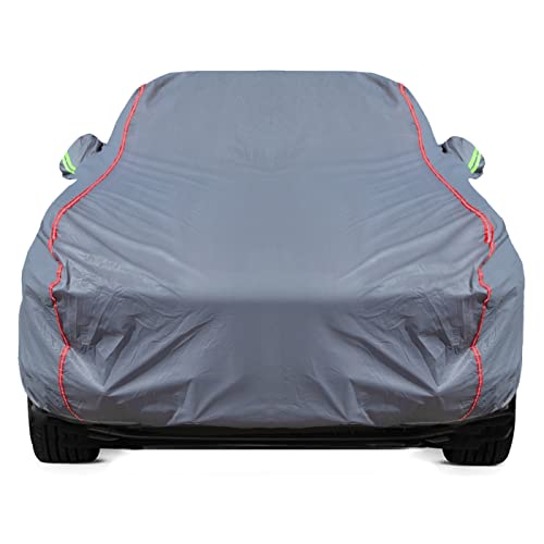 Breathable New Material, Waterproof Car Cover, Locks and Zipper Doors, Sunscreen Waterproof UV Prevention Snowproof Wind and Windproof,Suitable for Indoor Outdoor,for Sedan (178" to 189") C2 - color: Gray, size: C-2 Apply-Sedan - Body Length 180"to 191"