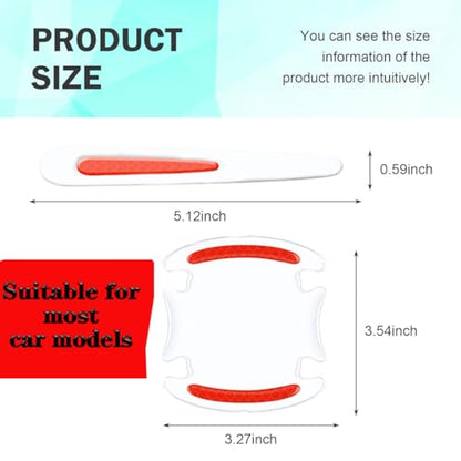 8pcs Clear Car Door Handle Scratch Protector，Clear-Transparent & 3D Carbon Fiber-Marking,Anti Scratch,Universal Auto Door Handle Anti Scratch Cover Guard (Yellow) - color: Yellow