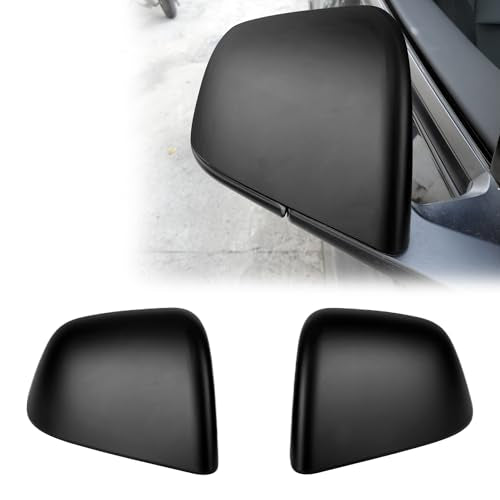 Side Mirror Caps Cover Compatible with Tesla Model Y 2021 2022 2023 2024 Matte Black Mirror Covers - color: Model Y Matte Black Mirror Covers