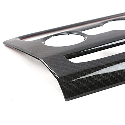 for Volkswagen Atlas 2018 2019 2020 2021 2022 2023 Atlas Cross Sport Accessories, Center Console Knob Panel Cover ABS Carbon Fiber Texture - size: CENTER KNOB PANEL COVER-1PC