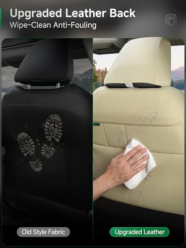 GIANT PANDA Front Seat Covers for Nissan Rogue Altima Sentra Versa Kicks Frontier Murano Pathfinder Maxima,Faux Leather Bucket Seat Cover Fit Nissan Seat Protectors (Beige Diamond) 2-Pack - color: Beige-Diamond