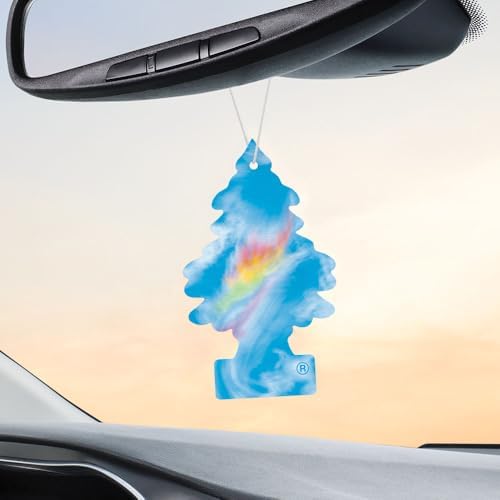 LITTLE TREES Car Air Freshener | Hanging Tree Provides Long Lasting Scent for Auto and Home | 24 Air Fresheners |Fire Rainbow - color: Fire Rainbow