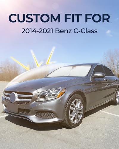 for Mercedes-Benz C-Class 2014-2021 Car Window Shades, 8pcs Privacy Sun Shade Set for Front Windshield Side and Rear Windows, Full Window Covers Keeps Vehicle Cool for Camping Napping - size: For Mercedes-benz C-class 2014-2021