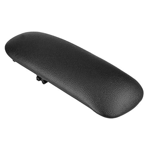Qiilu Center Console,Artificial Leather & Plastic Black Center Console Armrest Lid Cover Pad for