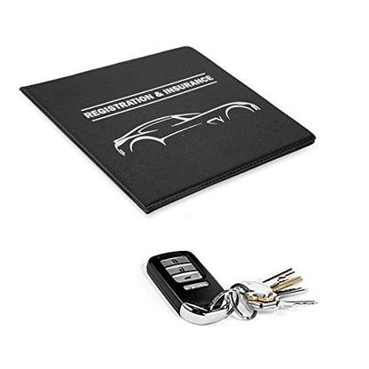 CANOPUS Car Registration and Insurance Holder, Car Document Holder, Vehicle Registration and Insurance Card Holder, Wallet for Auto, Trailer, Motorcycle, Truck, Vehicle Paperwork Organizer (2 Pack) - size: Car