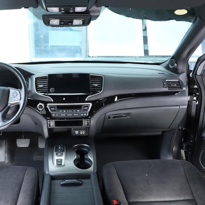 Dashboard Panel Cover Trim for Honda Pilot 2016-2022/ Passport 2019-2025/ Ridgeline 2016-2020 Accessories, Center Console Panel Strip Trim, Center Console Upper Center Pillar Trim, ABS (Glossy Black) - color: Glossy Black