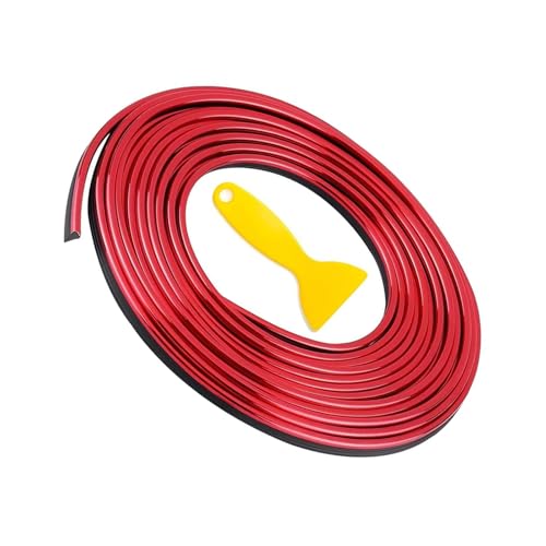 Car Interior Trim Strips, 33Ft Car Electroplating Decoration Styling Door Dashboard, Auto Decorative Flexible Filler Insert Strips, with Installing Tool, Universal for Vehicle, Sedan (Red) - color: red