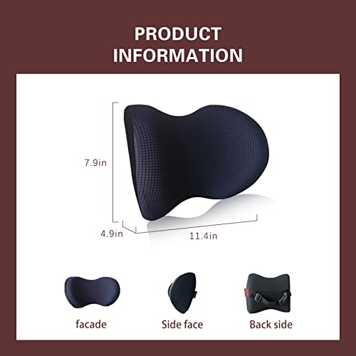Really Cushiony Car Headrest Pillow, Car Pillow for Driving Seat with Adjustable Strap, Breathable Removable Cover & Ergonomic Design - Softness Office Travel Car Neck Pillow(Purple, 1PC) - color: Purple