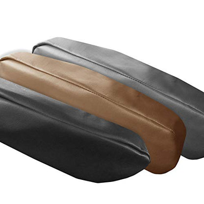 FH Group Premium Faux Leather Black Armrest Cover Semi-Universal Fit, One Pair, Set of 2 Black - color: Black, style: Armrest Cover