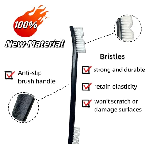 6-Pack Ultimate Detailing Brush Set: Heavy-Duty Nylon & Wire Brushes for Cars, Kitchens & Tight Spaces – Ergonomic Grip, Non-Scratch Bristles - size: 6 Pcs