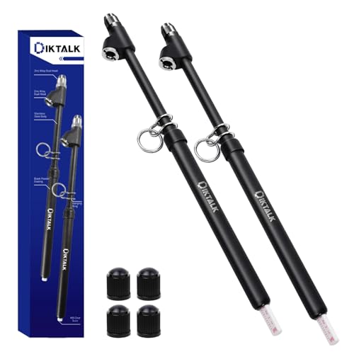 2-Pack Heavy Duty Dual Head Tire Pressure Gauge (10-150 PSI, 1-10 Bar) for Semi Trucks, RVs, Cars, Motorcycles - 12 Inch - color: 2PCS