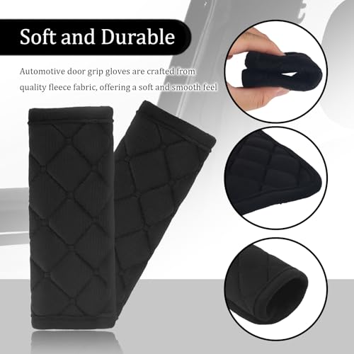 2PCS Car Door Handle Cover,Soft Interior Car Door Handle Scratch Protector with Magic Stick,Universal Cars Grab Handles Cover Cars Interior Accessories for Trucks SUVs