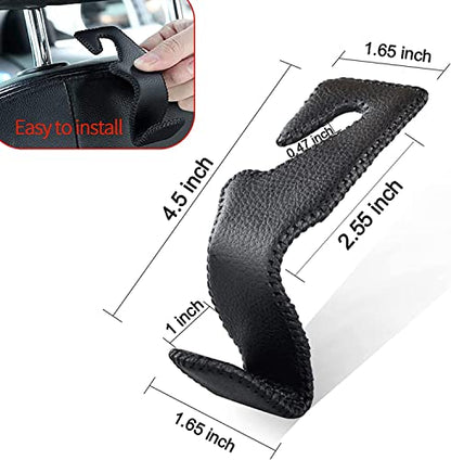 yicheyiyou Car Hooks Universal Car Vehicle Back Seat Headrest Hanger Holder Hook Microfiber Leather & Stainless Steel for Bag Purse Cloth Drink Grocery (Green) - color: Green
