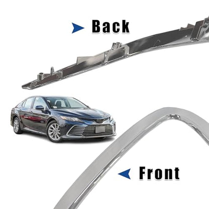Chrome Front Bumper Grille Strip Trim Fit For 2021 2022 2023 Toyota Camry LE XLE L&R Side Grill Tirm 5271306120, 5271206120
