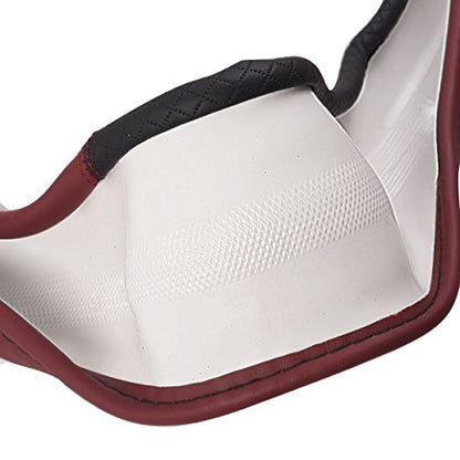 CAR PASS Rhombus Leather Universal Steering Wheel Cover, Fit for Suvs,Trucks,Cars,Sedans,Vans (Black&Burgundy) - color: Black and Burgundy, size: Standard[14.5"-15"]