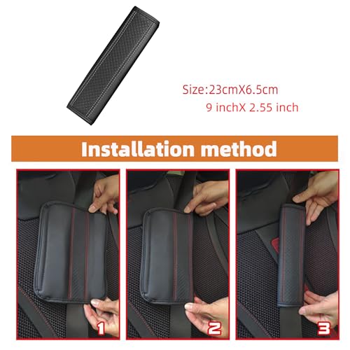 2PCS Car Seat Belt Cover, Soft Shoulder Strap Covers Harness Pads, Safety Leather Seatbelt Comfort Driving Cushion Protect Your Shoulder and Neck Universal for Car, SUV,Truck (Black/Gray) - color: Black/Gray