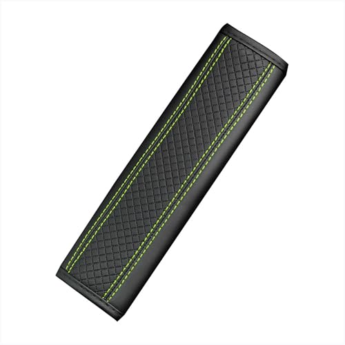 2PCS Car Seat Belt Cover, Soft Shoulder Strap Covers Harness Pads, Safety Leather Seatbelt Comfort Driving Cushion Protect Your Shoulder and Neck Universal for Car, SUV,Truck (Black/Green) - color: Black/Green