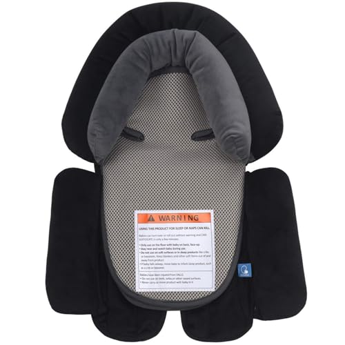 COOLBEBE Upgraded 3-in-1 Babybody Support for Newborn Infant Toddler - Extra Soft Car Seat Insert Cushion Pad, Perfect for Carseats, Strollers, Swings, Black - color: Black