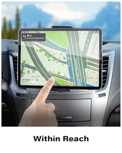 APPS2Car for Sturdy iPad Holder for Car CD Slot Tablet Mount, 2-in-1 Universal 4.7-11" Holder for iPad Pro 11 Air Mini, iPhone, Galaxy Z Fold, Adjustable 360° Rotation, Road Trip Essentials - style: 1st Generation