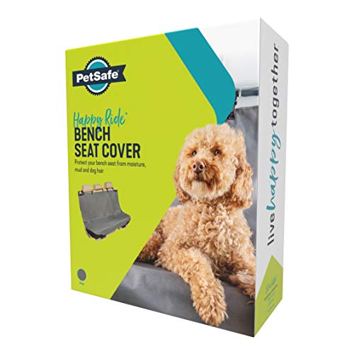PetSafe Happy Ride Waterproof Bench Seat Cover for Dogs and Pets - Fits Cars, Trucks and SUVs - Waterproof Area Protection - Grey - color: Grey, style: Bench