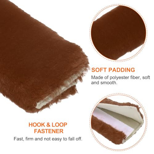 HARFINGTON 2pcs Car Seat Belt Pad Soft Fiber Seatbelt Shoulder Strap Covers Comfortable Driving Cushion Universal Car Accessories for Car, Chestnut - color: Chestnut