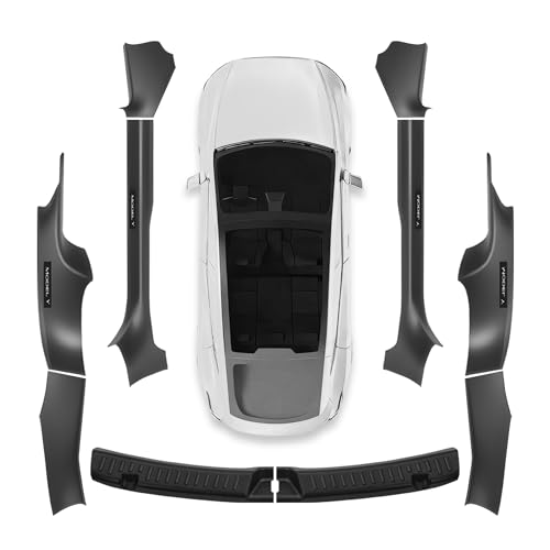 10Pcs for Tesla Model Y Juniper(2025-2026) Matte Black Door Sill Protector with Bumper Guard [Anti-Kick & Keep Clean] Door Sill Guard Cover for Tesla Model Y Juniper Accessories 2025 2026 - color: Black
