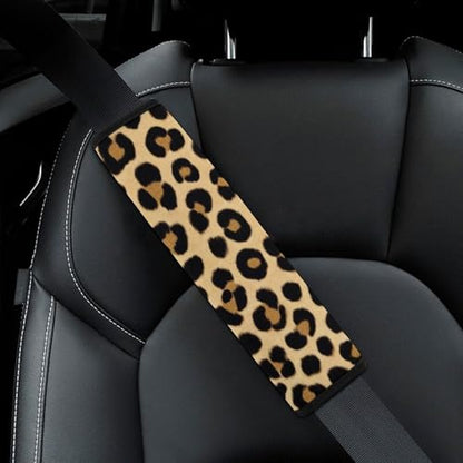 Women's Car Belt Covers, Wild Animal Cheetah Leopard Print Fashion Cushion Pad Car Shoulder Strap Harness Pad - color: Color861