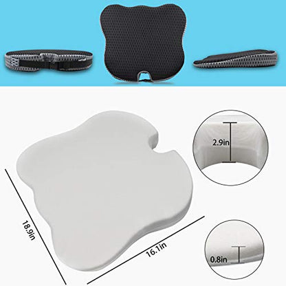 2025 Upgrades Car Coccyx Seat Cushion Pad for Sciatica Tailbone Pain Relief, Heightening Wedge Booster Seat Cushion for Short People Driving, Truck Car Accessories Driver, for Office Chair