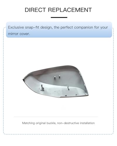 Left Driver Side Mirror Cover Cap Compatible with Toyota Rav4 2019-2024 Pearl White - color: Pearl White, size: Left Driver Side