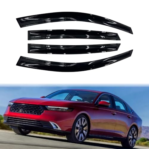 Tape-On Side Rain Guards for Honda Accord - 4pcs - size: 2018-2023 Honda Accord
