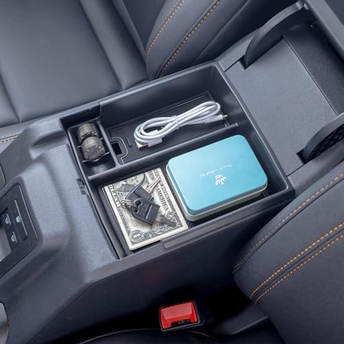 TOPINSTALL 21-24 Tray Compatible with 2021-2024 Ford Bronco & 2025+ Bronco 2-Door & 2025+ 4-Door Manual Transmission, Full Size Bronco Organizer (NO for 25 4-Door Automatic & Sport Model) - color: 21-24 & 2025+ 2 DOORS ONLY-Black