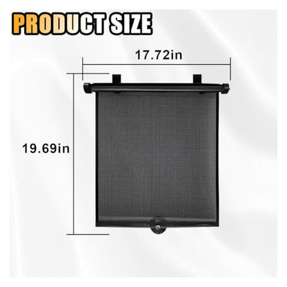 2PCS Car Window Shades for Baby, 18" x 20" Retractable Car Shades for Side Window with Suction Cups, Blocks Heat and UV Rays Glare Protection, Baby Auto Accessories for Vehicle House Office Window - size: Large