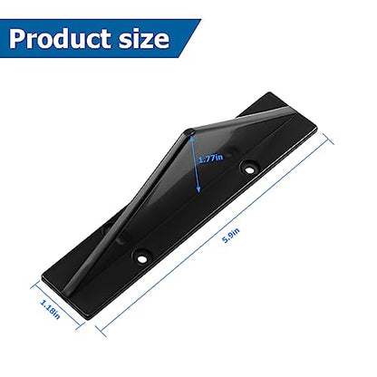 4pcs Car Rear Lower Bumper Wing Lip Diffuser, Anti-Crash Accessories Spoiler Shark Fin Protector, Rear Bumper Splitter Lip Wing with Screw, Universal Auto Decoration for Car SUV Truck - style: Straight/Black