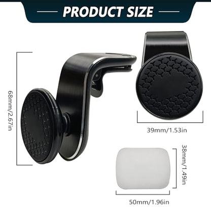 Strong Magnetic Phone Mount for Car, Universal Car Vent Phone Holder, 360° Rotation Adjustable Magnetic Smartphone Holder, Fit for All Smartphones - Black - color: Black