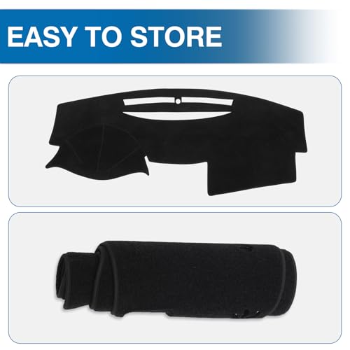 KUST Black Dash Cover Compatible with Toyota Camry 2007 2008 2009 2010 2011 Polyester Dashboard Cover Non-Slip Dash Protector Interior Accessories for Camry Custom Fit Dash Mat No Glare - size: Camry 07-11(black)