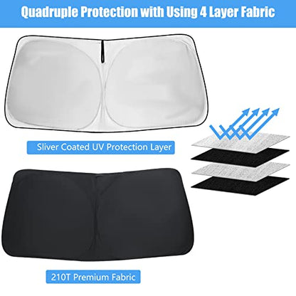 2025 Upgraded Windshield Sun Shade for Toyota 4Runner 2025 2024 2023 2022 2021-2010 Accessories Window Sunshade for SR5 Trail Limited, 5th Gen 4-Runner SUV Sun Visor Protector Heat Shield - size: C. for Toyota 4runner 2010-2025