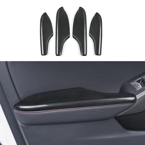 Door Handle Armrest Cover Trim Decals for 2022 2023 2024 2025 Honda Civic 11th Gen Accessories ABS Carbon Fiber Stickers - color: Door Handle Armrest Trim