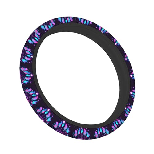Swono Dream Catcher Feathers Steering Wheel Covers 15" Inch American Dream Catcher Feathers Universal Fit Most Car Sedans SUVs Comfort Grip Comfortable Neoprene Breathable Steering Wheel Protector - color: multi-062