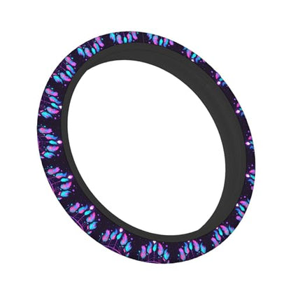 Swono Dream Catcher Feathers Steering Wheel Covers 15" Inch American Dream Catcher Feathers Universal Fit Most Car Sedans SUVs Comfort Grip Comfortable Neoprene Breathable Steering Wheel Protector - color: multi-062