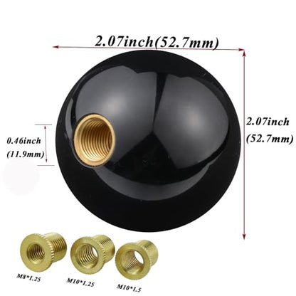 Abfer 5 Speed Shift Knob Upper Left Gear Shift Knobs Ball Manual Stick Shifting Handle Fit for Vehicles (Black) - color: Black-10
